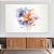 Quadro Decorativo Canvas Flores Abstratas Aquareladas Horizontal - Imagem 2