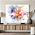 Quadro Decorativo Canvas Flores Abstratas Aquareladas Horizontal - Imagem 4