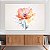 Quadro Decorativo Canvas Flor Abstrata Aquarelada Horizontal - Imagem 3