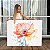 Quadro Decorativo Canvas Flor Abstrata Aquarelada Horizontal - Imagem 1