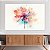 Quadro Decorativo Canvas Flor Abstrata Aquarelada Horizontal - Imagem 2