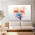 Quadro Decorativo Canvas Floral Abstrato Aquarelado Horizontal - Imagem 3