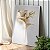 Quadro Decorativo Canvas Floral Abstrato Flores Brancas com Detalhes Dourados Vertical - Imagem 2