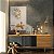 Quadro Decorativo Canvas Floral Flores Brancas Com Detalhes em Dourado Vertical - Imagem 2