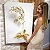 Quadro Decorativo Canvas Floral Flores Brancas Com Detalhes em Dourado Vertical - Imagem 7