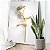 Quadro Decorativo Canvas Flor Floral de Flores Brancas com Dourado Vertical - Imagem 5