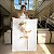 Quadro Decorativo Canvas Flor Floral de Flores Brancas com Dourado Vertical - Imagem 4