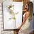 Quadro Decorativo Canvas Flor Floral de Flores Brancas com Dourado Vertical - Imagem 7