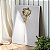 Quadro Decorativo Canvas Floral Flor Branca e Dourada Minimalista Vertical - Imagem 3