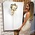 Quadro Decorativo Canvas Floral Flor Branca e Dourada Minimalista Vertical - Imagem 7