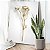 Quadro Decorativo Canvas Floral Composição de Flores Brancas com Dourado Vertical - Imagem 5