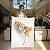 Quadro Decorativo Canvas Floral Ramo de Flores Brancas com Dourado Vertical - Imagem 4