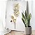 Quadro Decorativo Canvas Floral Flor Branca com Dourado Gold Vertical - Imagem 5