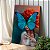 Quadro Decorativo Canvas Mulher Beleza Feminina Borboleta no Rosto Vertical - Imagem 2