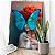 Quadro Decorativo Canvas Mulher Beleza Feminina Borboleta no Rosto Vertical - Imagem 4