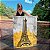 Quadro Decorativo Canvas Paisagem Torre Eiffel Abstrata Fundo Dourado Vertical - Imagem 2