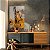 Quadro Decorativo Canvas Estátua da Liberdade Abstrata Fundo Dourado Vertical - Imagem 4
