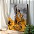 Quadro Decorativo Canvas Estátua da Liberdade Abstrata Fundo Dourado Vertical - Imagem 3