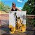 Quadro Decorativo Canvas Estátua da Liberdade Abstrata Fundo Dourado Vertical - Imagem 2