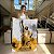 Quadro Decorativo Canvas Estátua da Liberdade Abstrata Fundo Dourado Vertical - Imagem 7