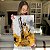 Quadro Decorativo Canvas Estátua da Liberdade Abstrata Fundo Dourado Vertical - Imagem 5
