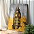 Quadro Decorativo Canvas Big Ban Abstrato Fundo Dourado Vertical - Imagem 1