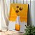 Quadro Decorativo Canvas Vaso de Flores Abstrato Vertical - Imagem 1