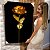Quadro Decorativo Canvas Floral Rosa Dourada Fundo Preto - Imagem 6