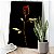 Quadro Decorativo Canvas Floral Rosa Dourada Fundo Preto - Imagem 3