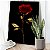Quadro Decorativo Canvas Floral Rosa Dourada Fundo Preto - Imagem 3
