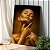 Quadro Decorativo Canvas Beleza Feminina Mulher com Maquiagem Dourada Vertical - Imagem 2