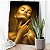 Quadro Decorativo Canvas Beleza Feminina Mulher com Maquiagem Dourada Vertical - Imagem 3