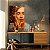 Quadro Decorativo Canvas Beleza Feminina Mulher com Maquiagem Dourada Vertical - Imagem 3