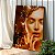 Quadro Decorativo Canvas Beleza Feminina Mulher com Maquiagem Dourada Vertical - Imagem 2