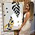 Quadro Decorativo Canvas Folhagens Pretas e Douradas Abstratas Vertical - Imagem 6