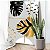 Quadro Decorativo Canvas Folhagens Pretas e Douradas Abstratas Vertical - Imagem 2