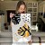 Quadro Decorativo Canvas Folhagens Pretas e Douradas Abstratas Vertical - Imagem 5