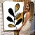 Quadro Decorativo Canvas Folhagens Pretas e Douradas Abstratas Vertical - Imagem 6