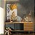 Quadro Decorativo Canvas Folhagens Pretas e Douradas Abstratas Vertical - Imagem 2