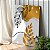 Quadro Decorativo Canvas Folhagens Pretas e Douradas Abstratas Vertical - Imagem 1