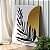 Quadro Decorativo Canvas Folhagens Pretas e Douradas Abstratas Vertical - Imagem 1