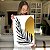 Quadro Decorativo Canvas Folhagens Pretas e Douradas Abstratas Vertical - Imagem 5