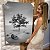 Quadro Decorativo Canvas Paisagem Árvore em meio a água Preto e Branco Vertical - Imagem 7