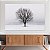 Quadro Decorativo Canvas Paisagem Árvore com seus galhos Secos Preto e Branco Horizontal - Imagem 2