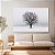 Quadro Decorativo Canvas Paisagem Árvore com seus galhos Secos Preto e Branco Horizontal - Imagem 4