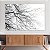 Quadro Decorativo Canvas Paisagem de Galhos Secos Preto e Branco Vertical - Imagem 2