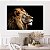 Quadro Decorativo Canvas Perfil da Face Leão Rei de Judá Fundo Preto Horizontal - Imagem 4