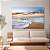 Quadro Decorativo Canvas Paisagem de Ondas do Mar em Praia ao Pôr do Sol Horizontal - Imagem 3