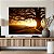 Quadro Decorativo Canvas Paisagem de Grande Árvore com Bancos ao Pôr do Sol Horizontal - Imagem 4