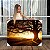 Quadro Decorativo Canvas Paisagem de Grande Árvore com Bancos ao Pôr do Sol Horizontal - Imagem 1
